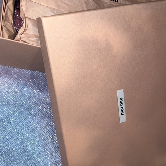 Mui Mui Pink New Glitter Crystal Embellished Pointed Pumps - Picture 7 of 8